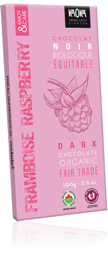 Tablette Chocolat Noir Framboises bio équitable