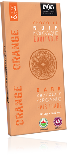 Tablette Chocolat noir orange bio équitable