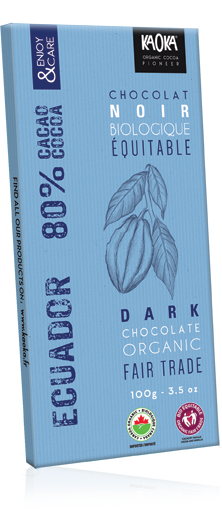 Tablette Noir 80% pure origine Equateur KAOKA